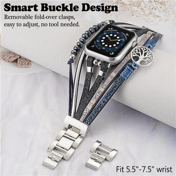 NEW Boho Multilayer Apple iWatch Band Wrap Strap main image 4